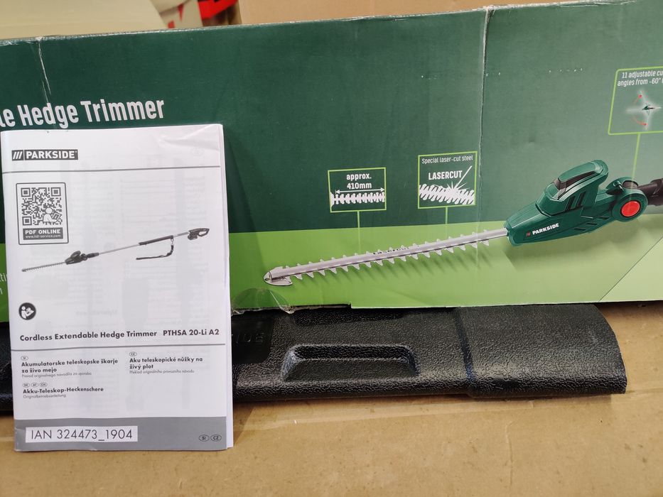 НОВ висотн акумуляторн триммер кусторез GERMAN Parkside PTHSA 20/кущор