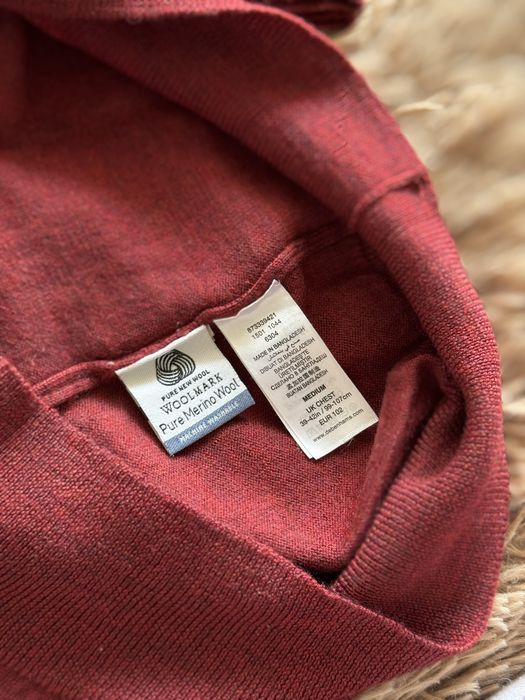 Jasper conran m светр джемпер бордо італія 100% вовна