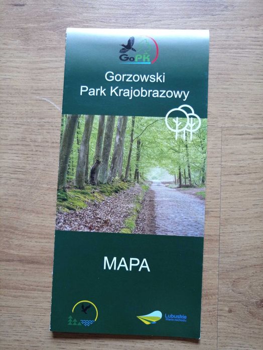 Mapa Gorzowski Park Krajobrazowy Kempingi Szlaki piesze i rowerowe