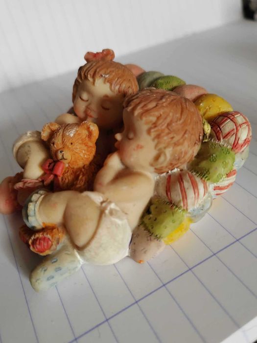 Śpiące bobaski Figurka Resin Miś Chłopiec Dziewczynka
