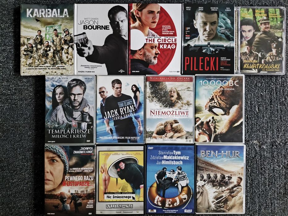 Filmy DVD różne płyty