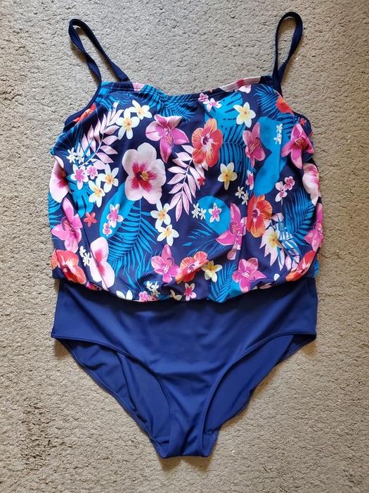 Купальник с драпировкой, большой размер, подойдет беременным