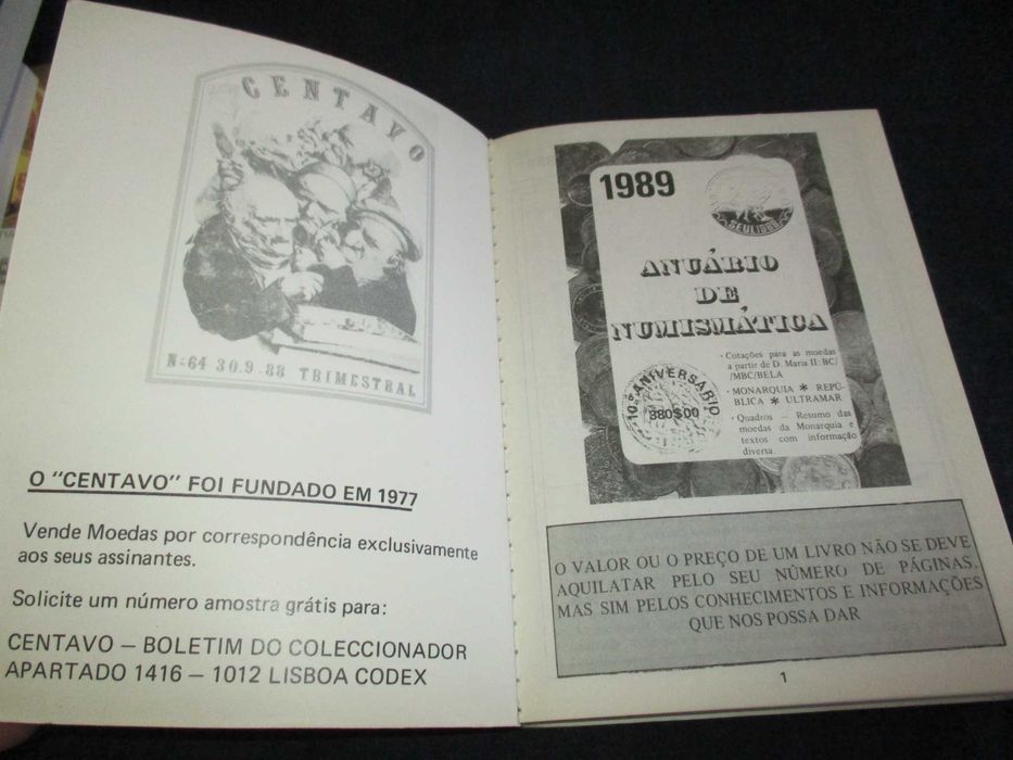 Livros Anuário de Numismática O Centavo