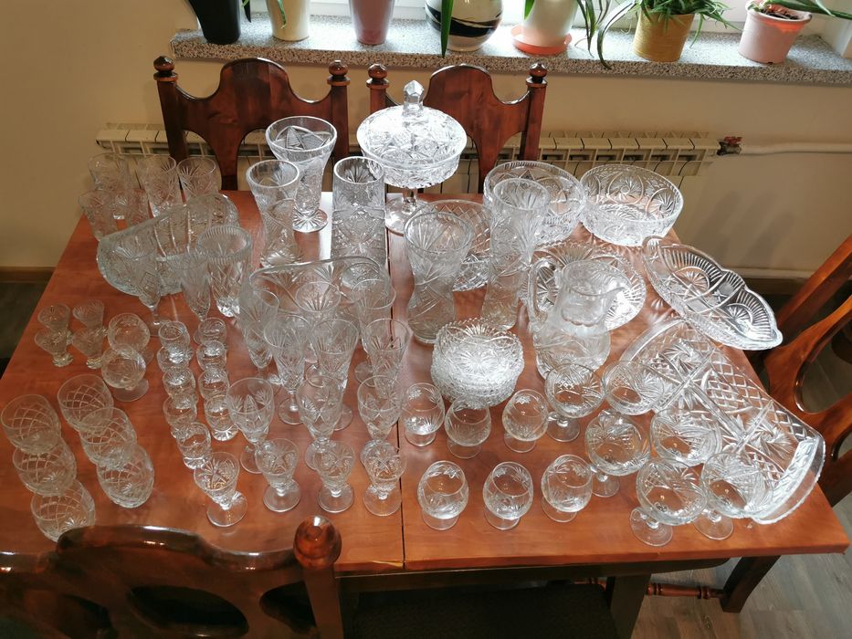 Kryształ PRL duży komplet