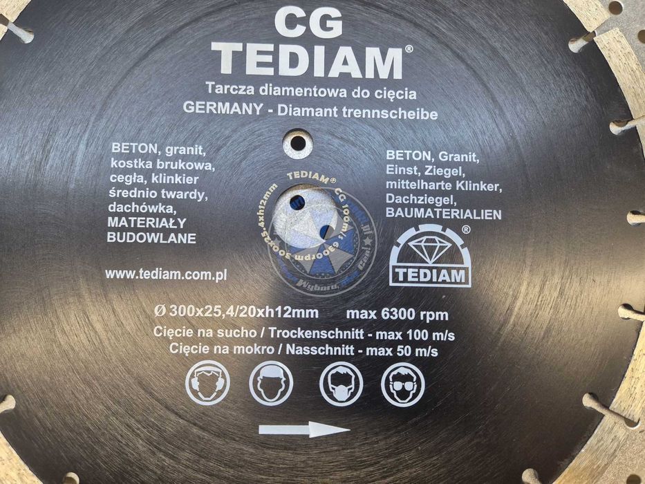 Tarcza do betonu 300mm 100m/s tarcza diamentowa 300mm tarcza do kostki