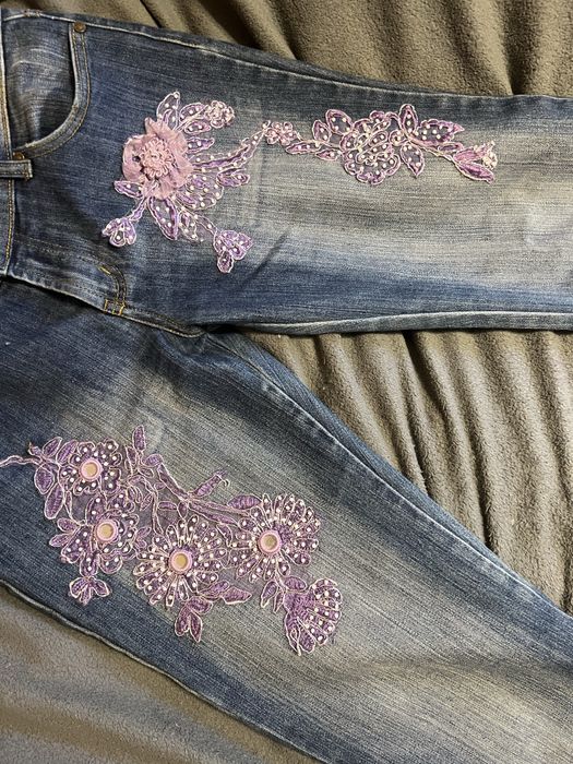 джинсы на низкой посадке 2000s y2k