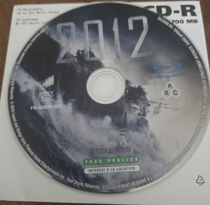 Sprzedam film bluray 2012