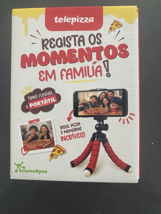 Tripé Flexível para Telemóvel Science4you / Telepizza (Novo)