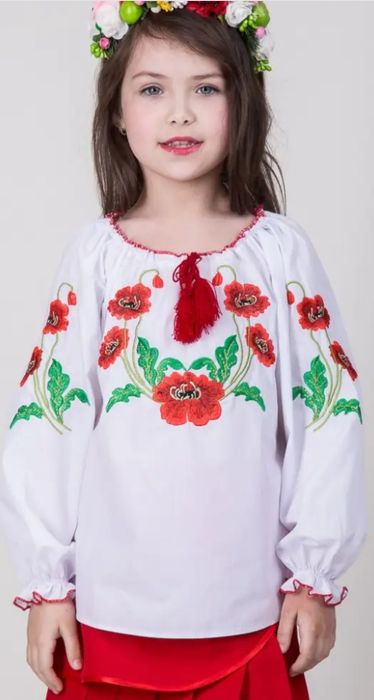 Гарна сорочка вишиванка дитяча на 7-9р.