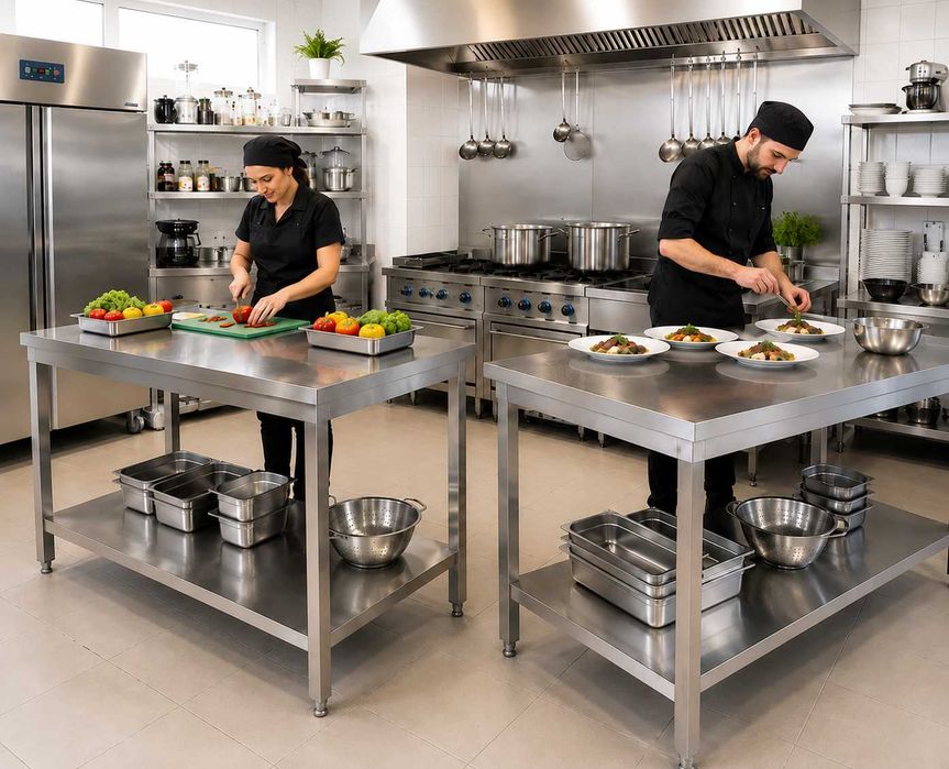 Mesa de trabalho inox - Ocasião