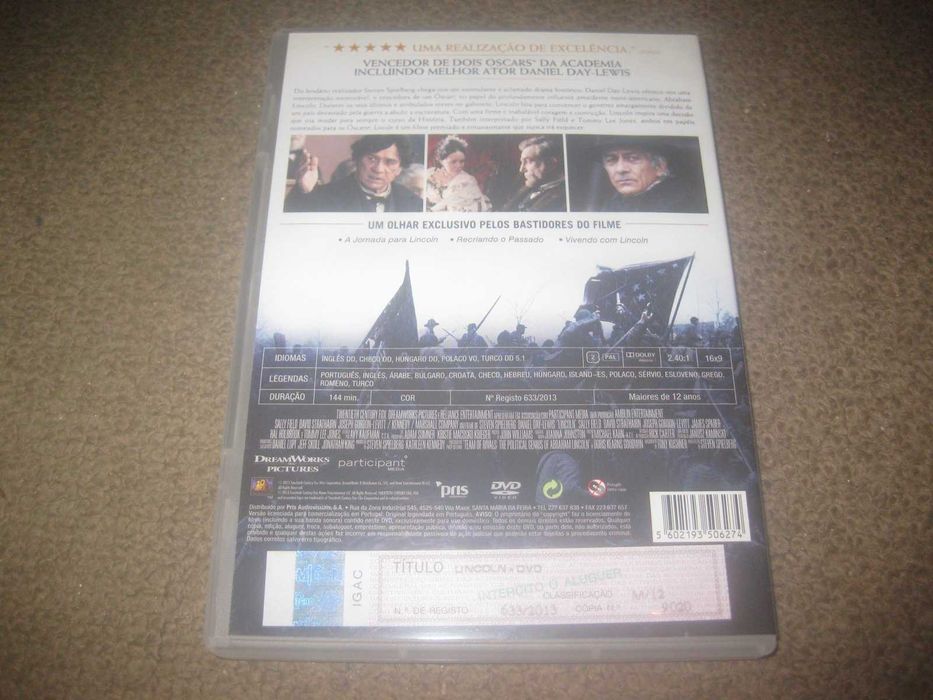 DVD "Lincoln" de Steven Spielberg