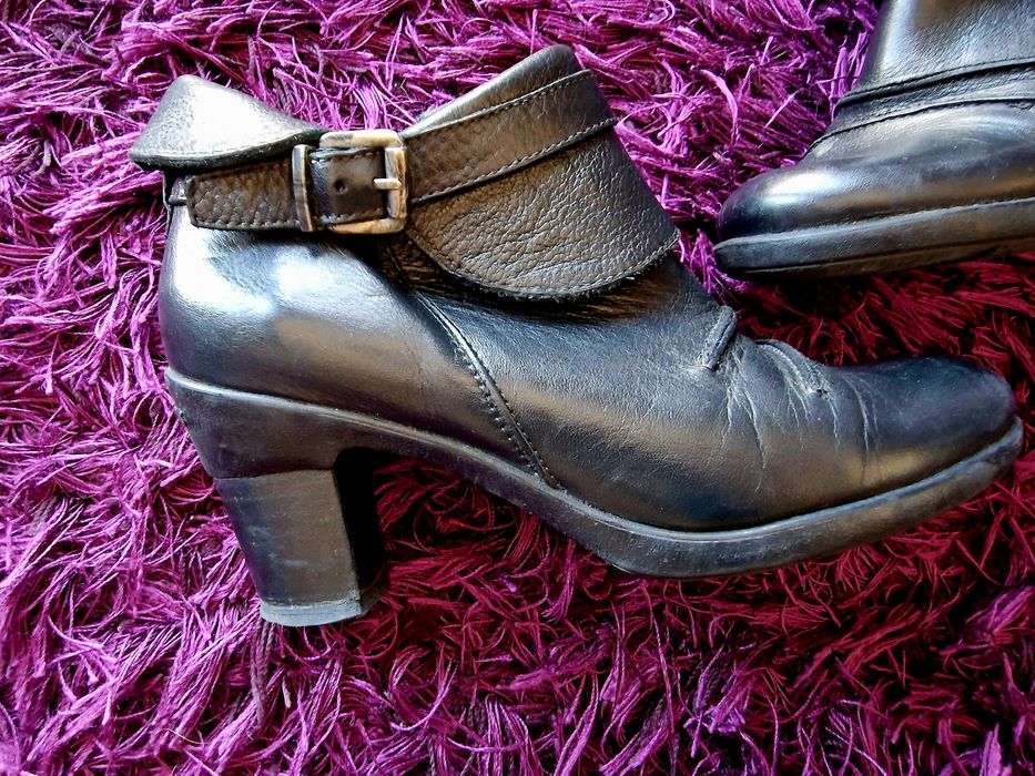 Botins pretos de pele - HISPANITAS - Tamanho 36