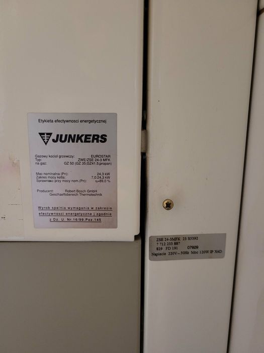 Piec gazowy Junkers Eurostar dwufunkcyjny