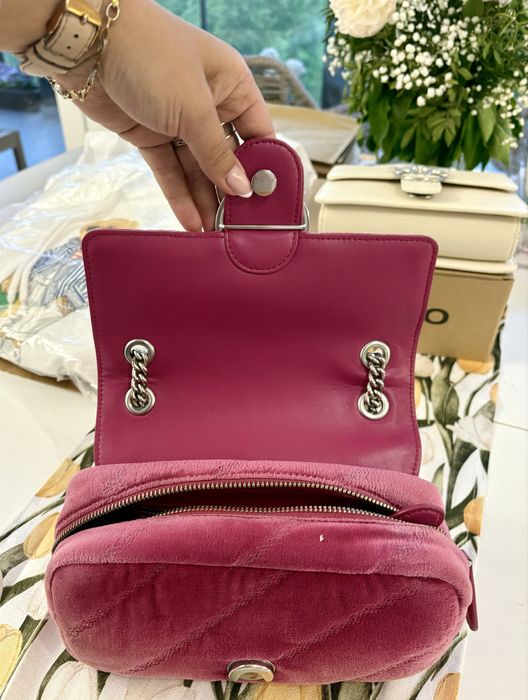 Pinko Mini Love Puff Maxi Quilt Velvet Bag