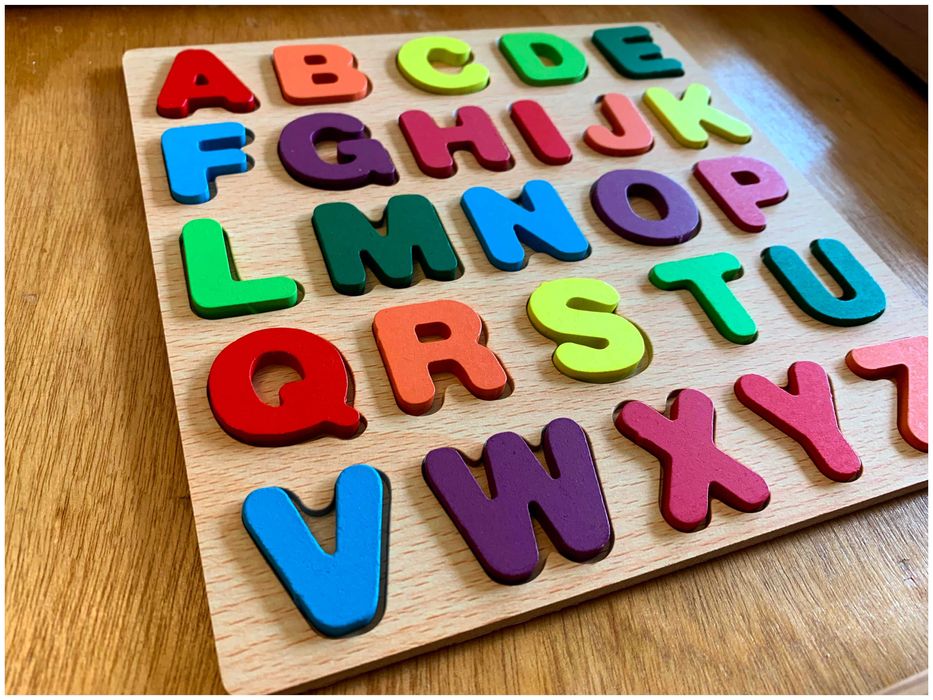 Alfabeto em madeira - Montessori
