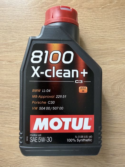 Моторна олива Motul 8100 X-clean+ 5W-30 1L, 100% синтетика
