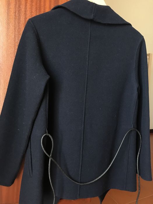 Casaco lã azul escuro MANGO