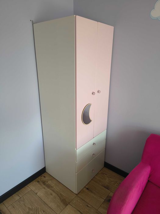 Szafa Ikea SMASTAD / PLATSA Szafa, biała z 3 szufladami 60x57x181 cm
