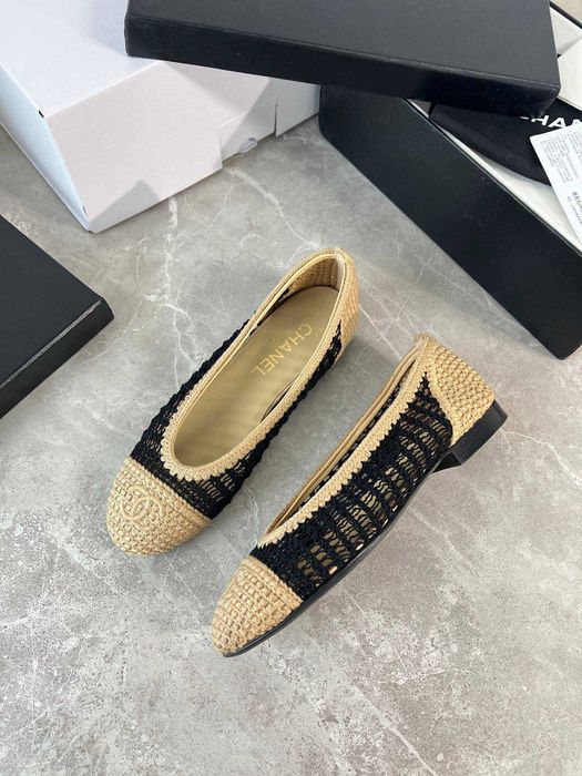Chanel klasyczne baleriny z kolekcji plecionych espadryli