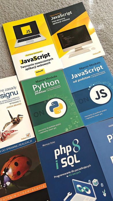 Zestaw 11 książek informatycznych, programowanie, tworzenie stron