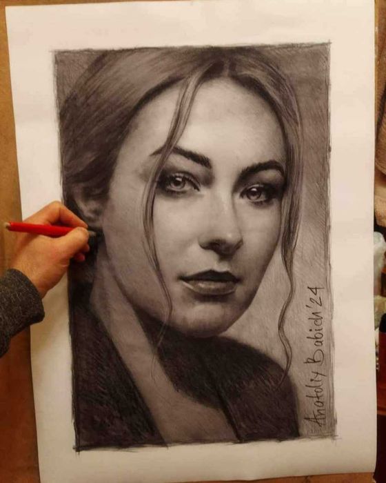 Танцюючий художник/Золота пил/Шарж по фото/Портрет з фото