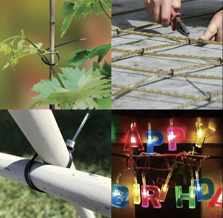 Opaski zaciskowe. 300 szt. Czarny