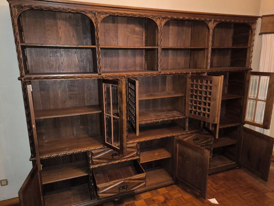 Móvel Estante/Bar - Madeira Maciça (Oportunidade)