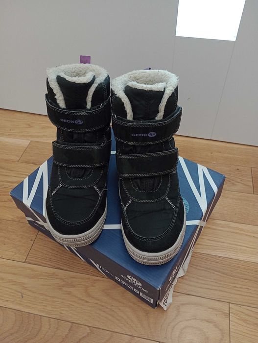 Czarne Śniegowce Geox, Rozmiar 32