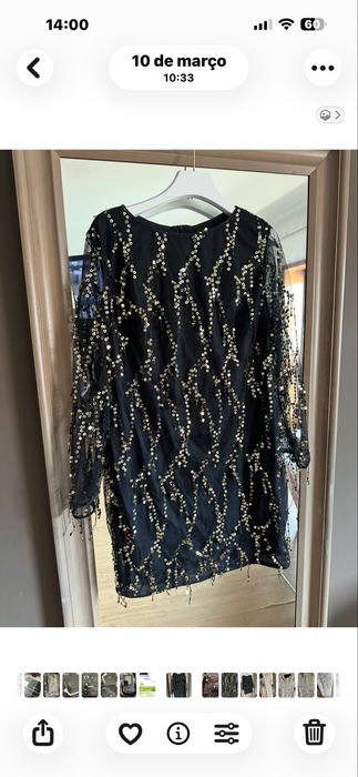 Vestido com lantejoulas