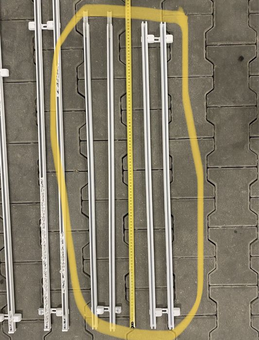 Karnisz szyna aluminiowa podwójna 2x1m DECORSYSTEM