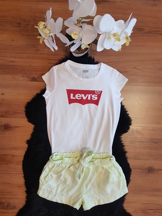 Cudny zestaw:) bluzeczka LEVI'S spodenki roz 146/152