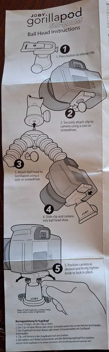 Ballhead Joby - nível + suporte