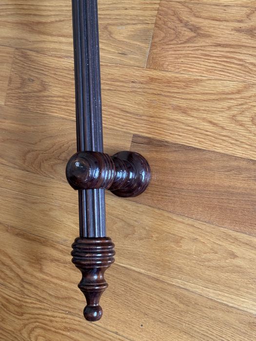 Varão p/cortinados + argolas em madeira | 2.15m