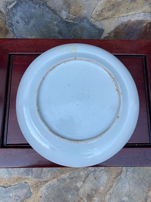 Prato Porcelana Chinesa família verde séc XIX 24 cm