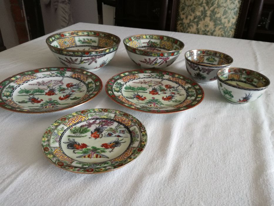 Tigelas / Pratos Chineses Lutas de Galos