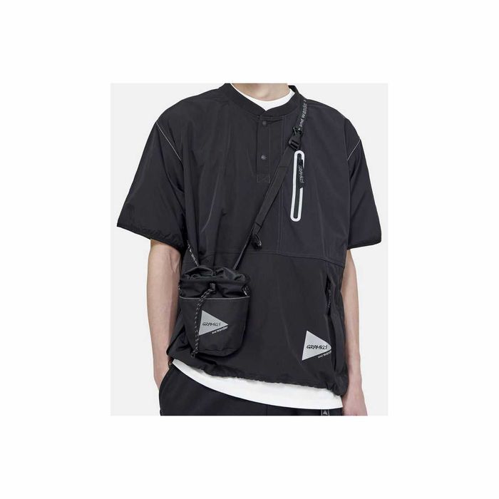 Сумка And Wander x Gramicci Multi Patchwork Chalk Pouch Black