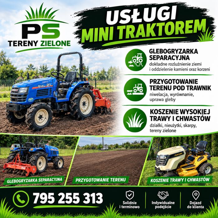 Glebogryzarka separacyjna | Przygotowanie terenu pod trawnik | Koszenie trawy i nieużytków