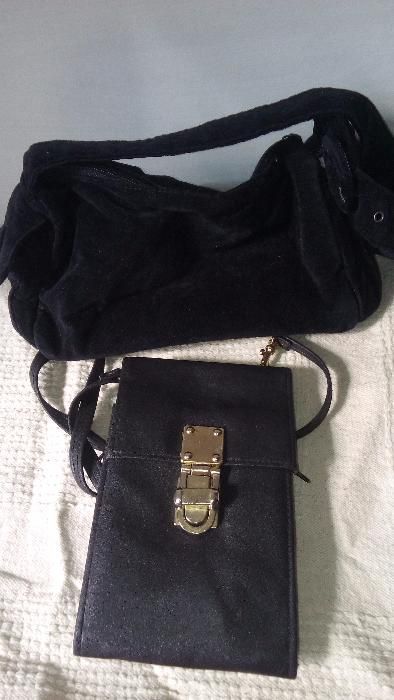 Torebka czarna materiałowa