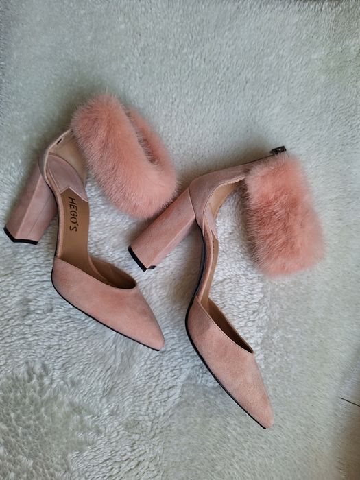 HEGO'S Milano szpilki z zamszowej skory