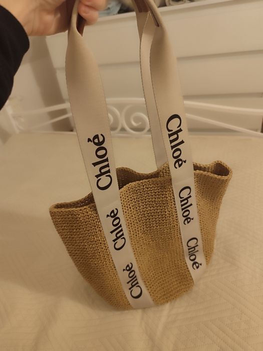 Koszyk kosz wakacje chloe wiklinowy worek shopper torebka