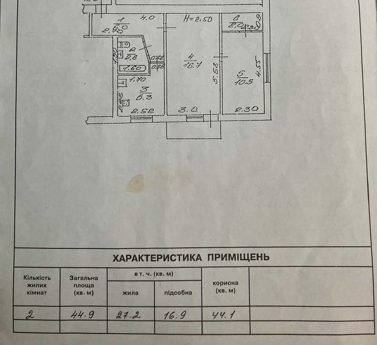 2 комнатная квартира на Слободке по улице Известковой.