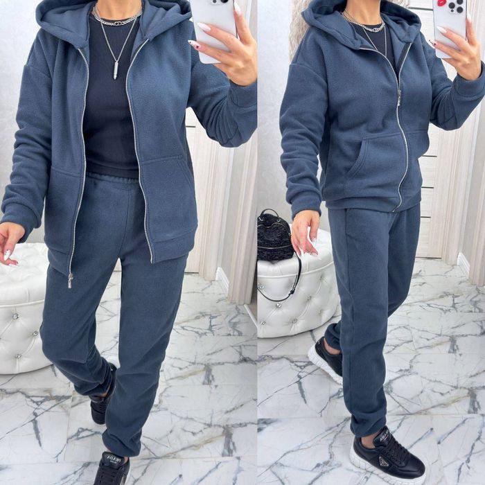 Теплий  Жіночий спортивний Костюм з двостороннього флісу Полар