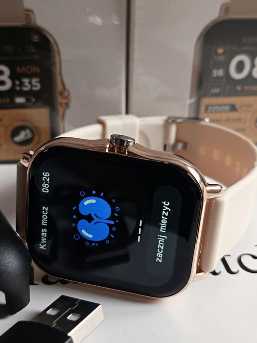 Złoty damski Smart watch z funkcją odbierania i wykonywania połączeń