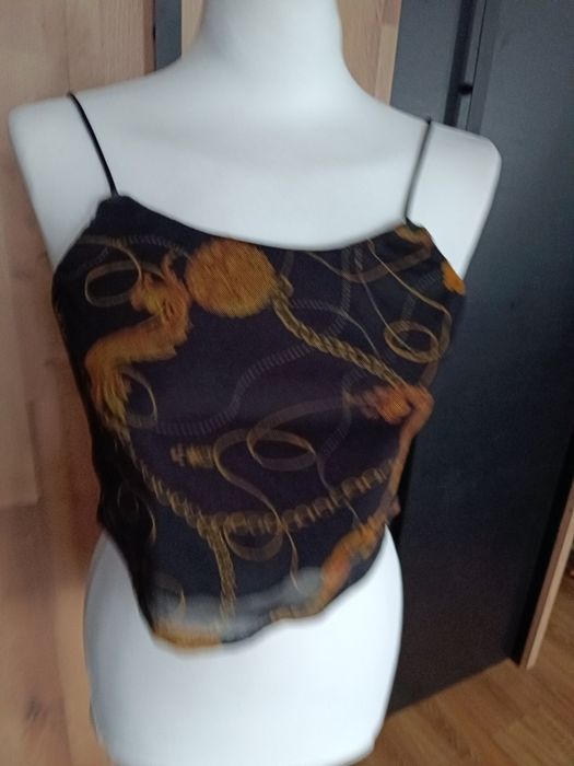 Top brązowo-czarny