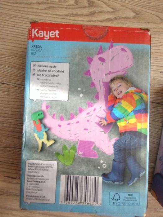 Zestaw kredy kreda nie brudzaca nie kruszaca sie dinozaur motyl