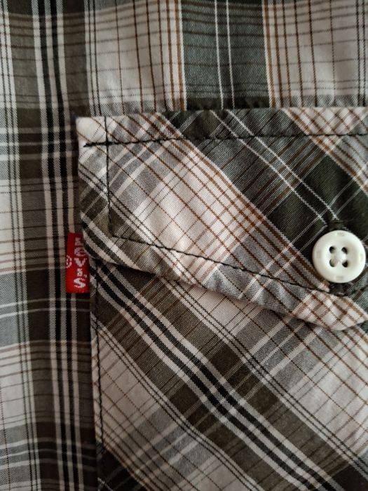 Koszula Levi's krata krótki rękaw roz M bawełna western