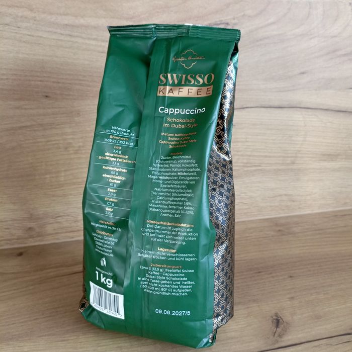 1KG Kawa Cappuccino Swisso Dubajska Czekolada! Pyszna!