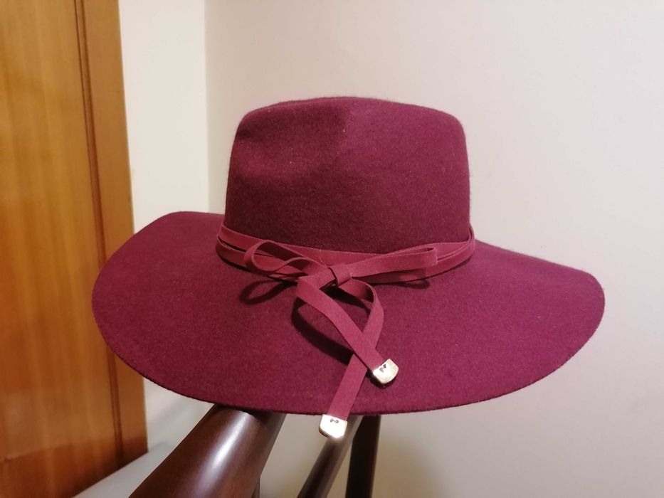 Chapeu senhora bordeaux