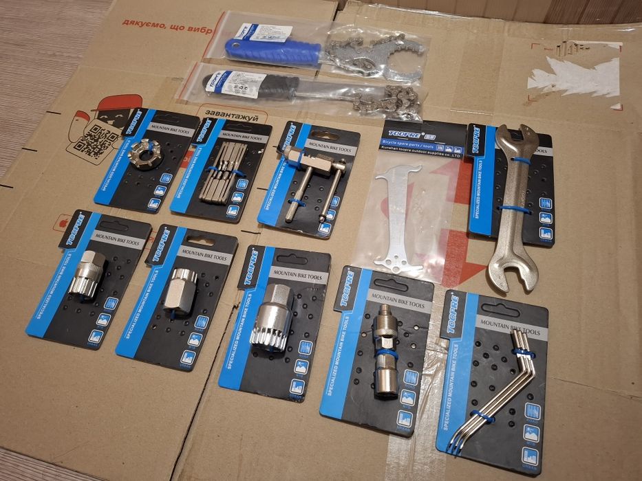 ВЕЛОсипедный инструмент; ключи; сьёмники; выжимка цепи Toopre.