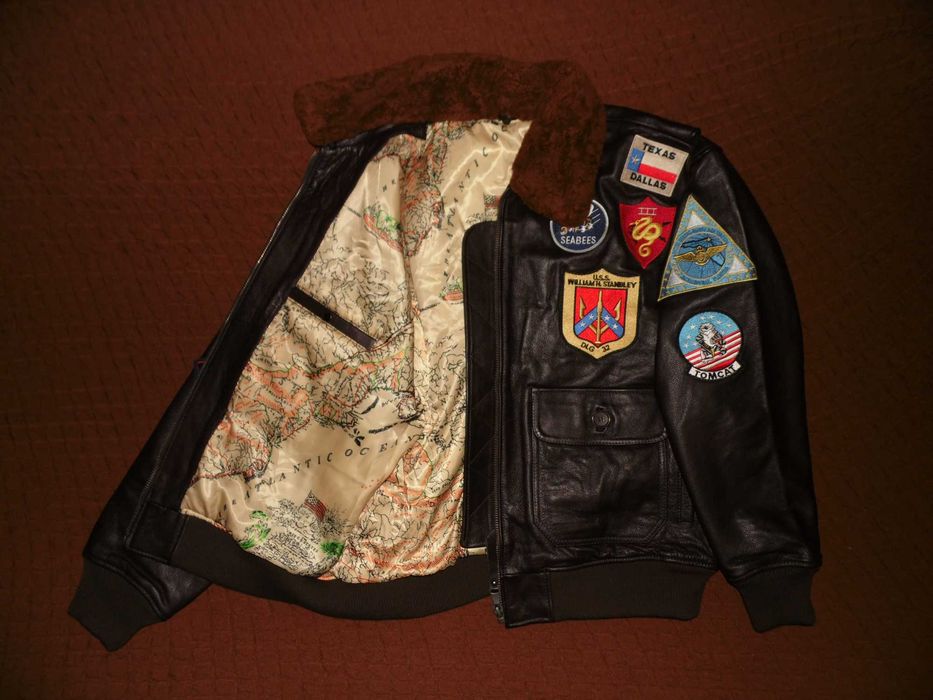 кожаная куртка пилот бомбер Top Gun новая  пр-во США